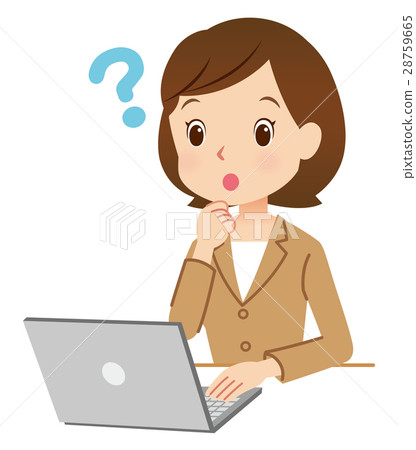 A woman's personal computer question of a suit 28759665