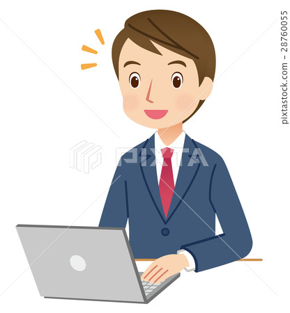 Businessman Male computer Businessman Male computer 28760055