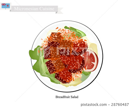 Breadfruit Salad with Meat, Food in Micronesia Breadfruit Salad with Meat, Food in Micronesia 28760487