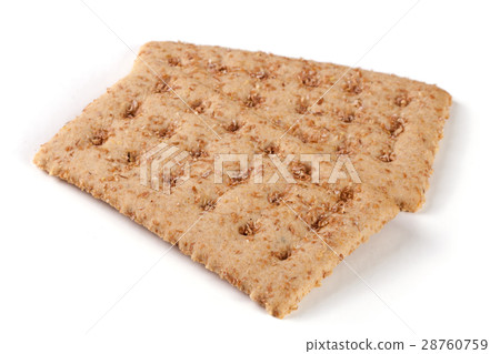 two grain crispbreads isolated on white background two grain crispbreads isolated on white background 28760759
