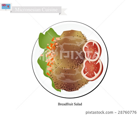 Breadfruit Salad with Meat, Food in Micronesia Breadfruit Salad with Meat, Food in Micronesia 28760776