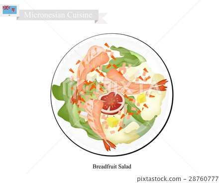 Breadfruit Salad with Shimp, Food in Micronesia Breadfruit Salad with Shimp, Food in Micronesia 28760777