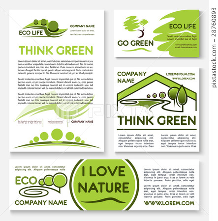 Eco green business banner template set design 28760893