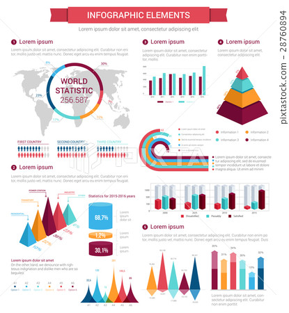 Infographic element set for presentation design 28760894