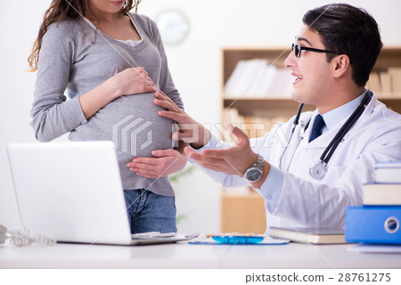 Pregnant woman visiting doctor for consultation Pregnant woman visiting doctor for consultation 28761275