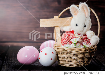 Happy Easter day, bunny and egg, Christians  28762413