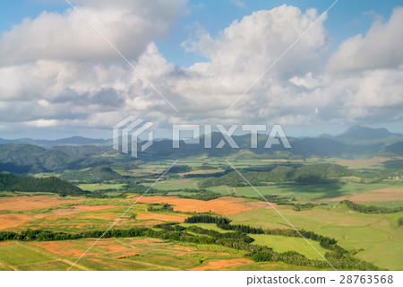 Aerial view on tropical island of Mauritius Aerial view on tropical island of Mauritius 28763568