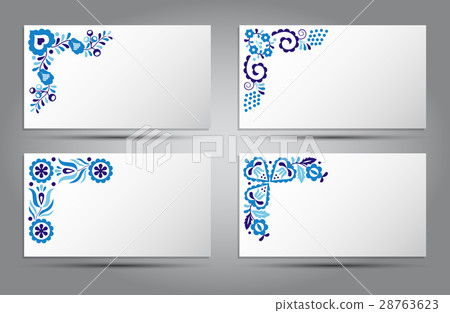 Vector card of traditional folk patterns 28763623