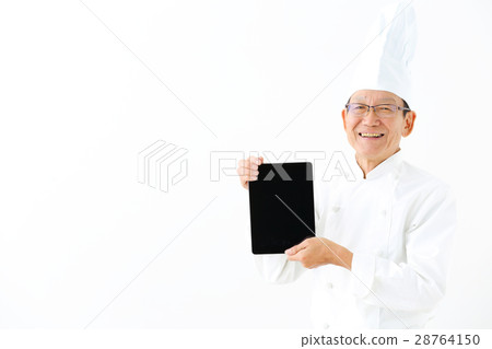 Chef showing tablet terminal 28764150
