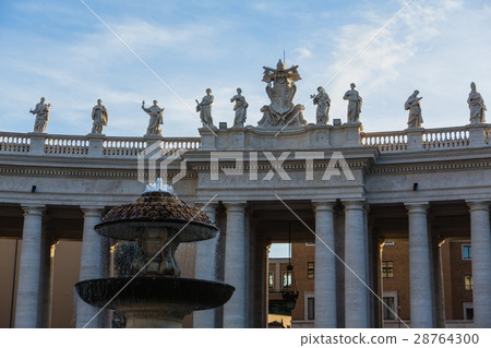 Vatican and St. Peter's Square Gate and Column Row Vatican and St. Peter's Square Gate and Column Row 28764300