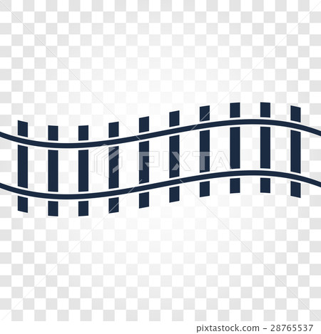 Isolated rails, railway top view, ladder elements 28765537