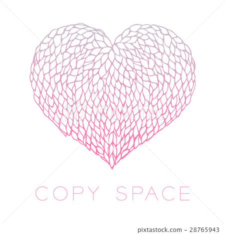 Heart petals flower design pink purple gradients 28765943