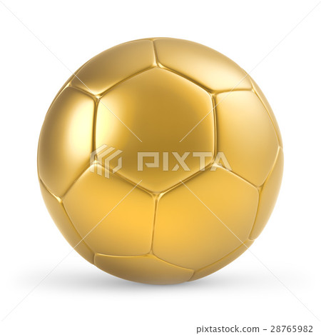 Golden soccer ball isolated on white background. Golden soccer ball isolated on white background. 28765982