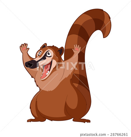 Cartoon smiling Coati Cartoon smiling Coati 28766261
