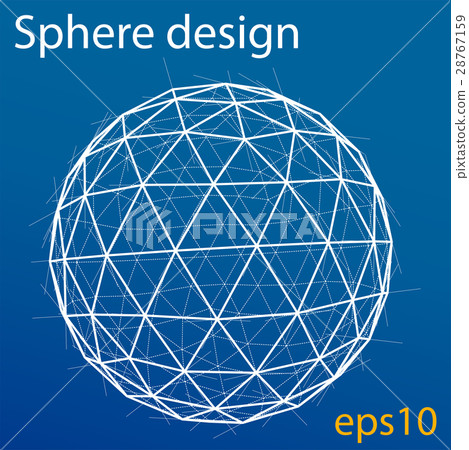 Wireframe Sphere Vector