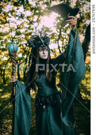 Woman-shaman with horns Woman-shaman with horns 28767696