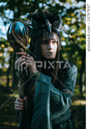 Woman-shaman with horns Woman-shaman with horns 28767697