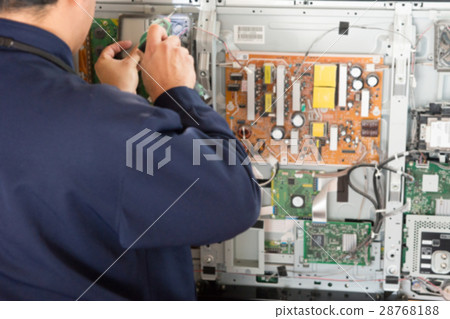 Television repair (blur expression) 28768188