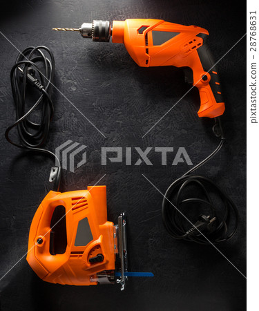 electric tools with cord on black electric tools with cord on black 28768631
