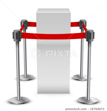 Empty white museum display podium Empty white museum display podium 28768653