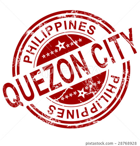 Red Quezon City stamp Red Quezon City stamp 28768928