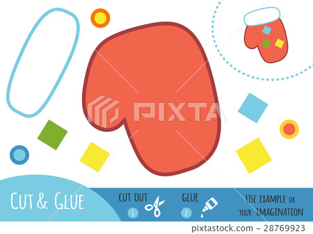 Education paper game for children, Mitten 28769923