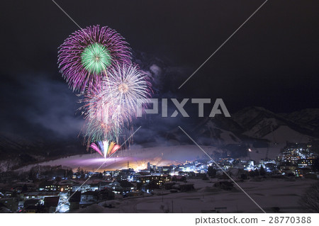 [長野縣白馬] ga池高原滑雪場的煙火 28770388