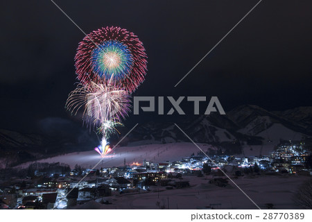[長野縣白馬] ga池高原滑雪場的煙火 28770389