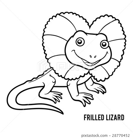 Coloring book, Frilled lizard 28770452