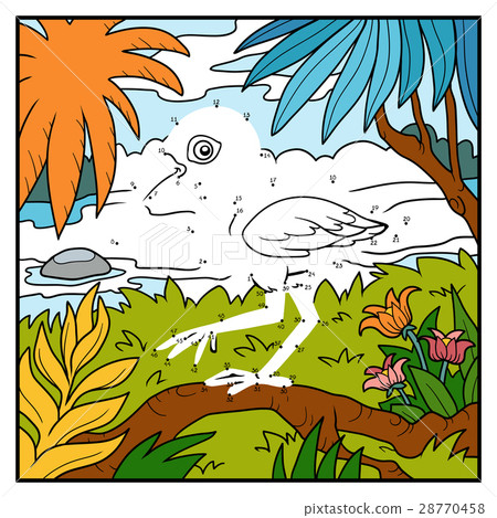 Numbers game for children, Scarlet ibis 28770458