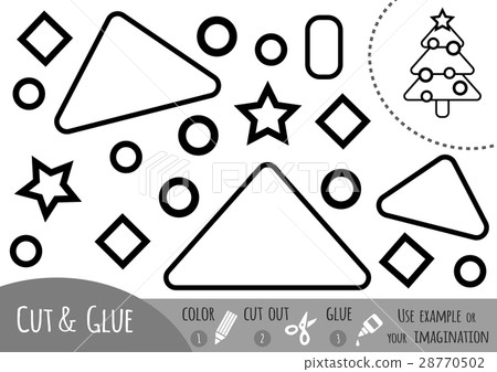 Education paper game for children, Christmas tree Education paper game for children, Christmas tree 28770502
