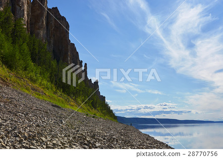 Shore of Lena river near national park in Yakutia Shore of Lena river near national park in Yakutia 28770756