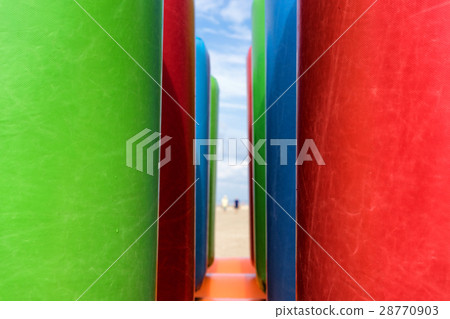 Inflatable structures on the beach 28770903