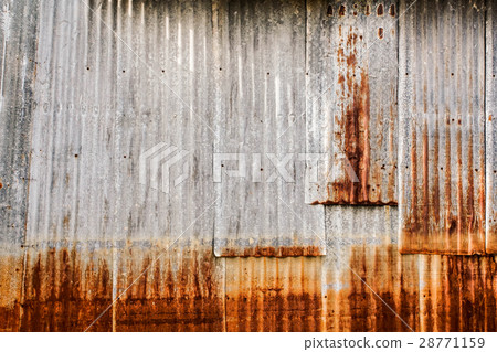 Old metalsheet wall 28771159