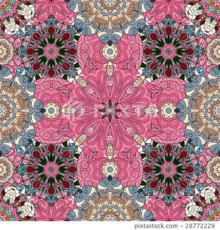 Pink Mandala Background for greeting card 28772229