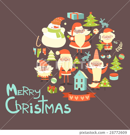 Vector collection of christmas items 28772609
