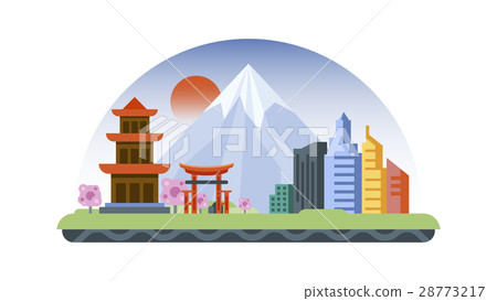 Japan icon in flat style Japan icon in flat style 28773217