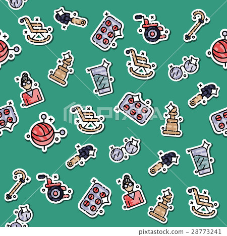 Colored old age pattern - Stock Illustration [28773241] - PIXTA