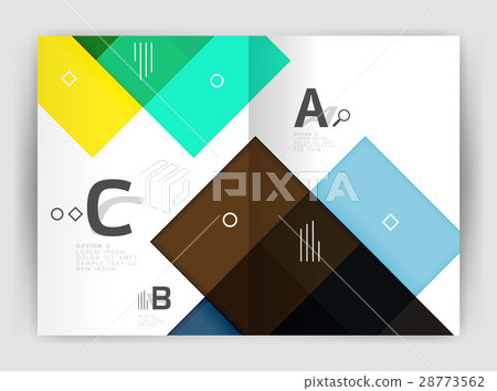 Colorful modern stripes business flyer 28773562