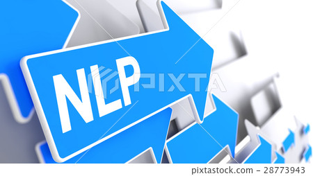 NLP - Text on the Blue Arrow. 3D. NLP - Text on the Blue Arrow. 3D. 28773943
