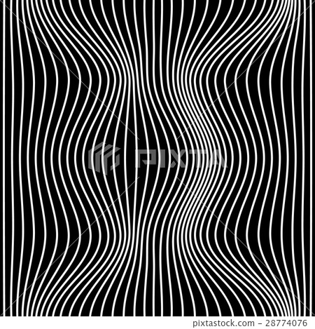 B&W abstract line wave seamless pattern. B&W abstract line wave seamless pattern. 28774076