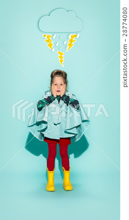 Little girl posing in fashion style wearing autumn Little girl posing in fashion style wearing autumn 28774080