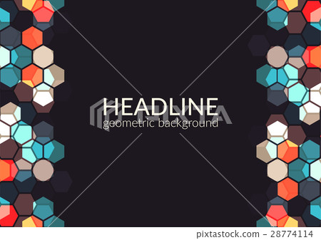 Multicolor trendy horizontal geometric background. 28774114