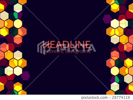Multicolor trendy horizontal geometric background. Multicolor trendy horizontal geometric background. 28774119