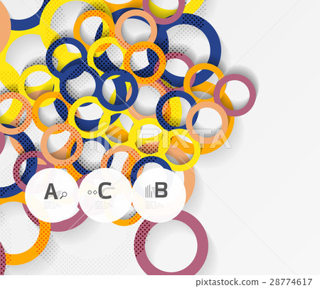 Color rings with shadows on gray abstract Color rings with shadows on gray abstract 28774617