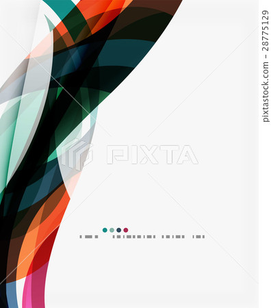 Modern geometric wavy shapes on light 28775129