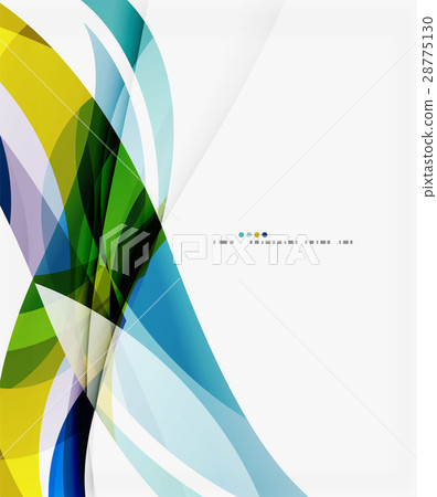Modern geometric wavy shapes on light 28775130