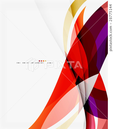 Modern geometric wavy shapes on light 28775144