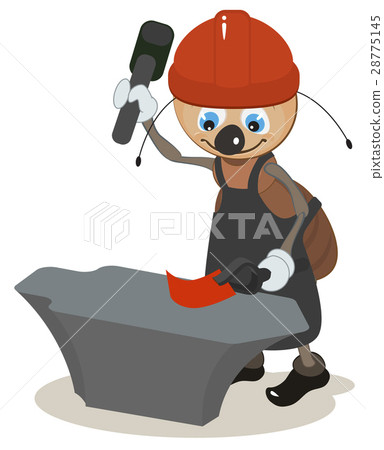 Ant smith hit hammer on anvil Ant smith hit hammer on anvil 28775145