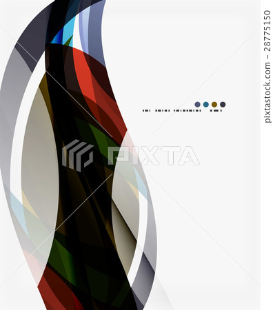 Modern geometric wavy shapes on light 28775150